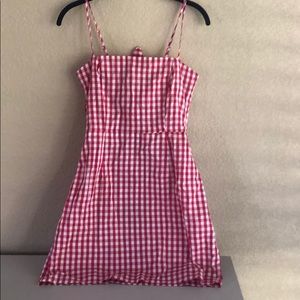 Nasty Gal red gingham mini dress